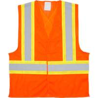 Veste de s&eacute;curit&eacute; pour la circulation, Orange haute visibilit&eacute;, Moyen, Polyester Oxford Builders Supplies Inc