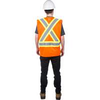 Veste de s&eacute;curit&eacute; pour la circulation, Orange haute visibilit&eacute;, Moyen, Polyester Oxford Builders Supplies Inc