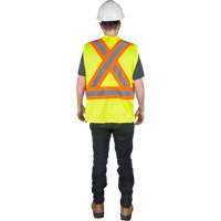 Veste de s&eacute;curit&eacute; pour la circulation, Jaune lime haute visibilit&eacute;, Moyen, Polyester Oxford Builders Supplies Inc