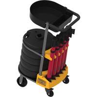 Chariot de transport avec plateau pour barri&egrave;re PLUS, 75' lo, M&eacute;tal, Rouge Oxford Builders Supplies Inc