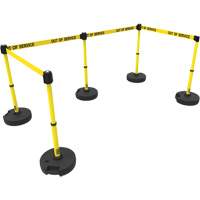 Ensemble de cinq montants pour barri&egrave;re PLUS, Plastique, 42" h, Ruban Jaune, Longueur du ruban 15' Oxford Builders Supplies Inc