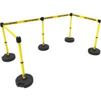 Ensemble de cinq montants pour barri&egrave;re PLUS, Plastique, 42" h, Ruban Jaune, Longueur du ruban 15' Oxford Builders Supplies Inc