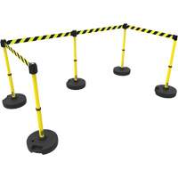 Ensemble de cinq montants pour barri&egrave;re PLUS, Plastique, 42" h, Ruban Jaune, Longueur du ruban 15' Oxford Builders Supplies Inc