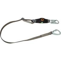 V-Series Tie-Back Lanyard, 6', Carabiner Center, Snap Hook Leg Ends, Polyester Oxford Builders Supplies Inc