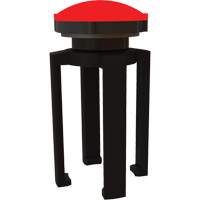 PLUS Barrier System Strobe Light Bracket & Red Strobe Light, Black Oxford Builders Supplies Inc
