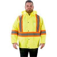 RZ1000 Rain Jacket, Polyester, Small, High Visibility Lime-Yellow Oxford Builders Supplies Inc