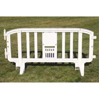 Movit Barricade, Interlocking, 78" L x 39" H, White Oxford Builders Supplies Inc