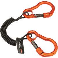Squids&reg; 3166 Tool Lanyard, Coil, Dual Carabiner Oxford Builders Supplies Inc