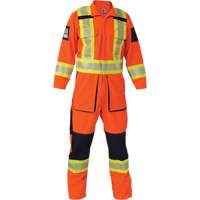 Ripstop Coveralls, Small, High Visibility Orange Oxford Builders Supplies Inc