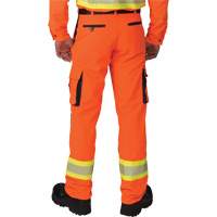 Pantalons cargo haute visibilit&eacute; antid&eacute;chirure, Polyester, 28, Orange haute visibilit&eacute; Oxford Builders Supplies Inc