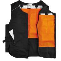 Veste de refroidissement &agrave; changement de phase l&eacute;g&egrave;re avec sachets 6260 Chill-Its, Petit/Moyen, Noir Oxford Builders Supplies Inc