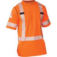 T-shirt &agrave; manches courtes haute visibilit&eacute; Polartec Power Grid, Polyester, Petit, Orange Oxford Builders Supplies Inc