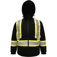 High-Visibility Hoodie, Polyester, Black, Small Oxford Builders Supplies Inc