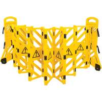 Portable Mobile Barrier, 40" H x 13' L, Yellow Oxford Builders Supplies Inc