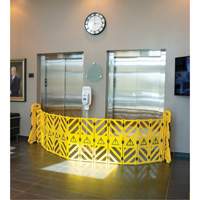 Portable Mobile Barrier, 40" H x 13' L, Yellow Oxford Builders Supplies Inc