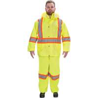 RZ1000 Rain Suit, Polyester, Small, High Visibility Lime-Yellow Oxford Builders Supplies Inc
