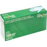 Puncture-Resistant Medical-Grade Disposable Gloves, Large, Nitrile, 4.5-mil, Powder-Free, Blue, Class 2 Oxford Builders Supplies Inc