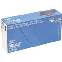 Puncture-Resistant Medical-Grade Disposable Gloves, Medium, Nitrile, 5-mil, Powder-Free, Black, Class 2 Oxford Builders Supplies Inc