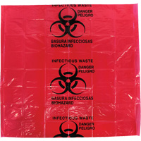 Dynamic Hazardous Waste Bags, Infectious Waste, 24" L x 24" W, 12 microns Oxford Builders Supplies Inc