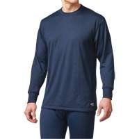 FR Base Layer Long Sleeve T-Shirt, Small, Navy Blue Oxford Builders Supplies Inc