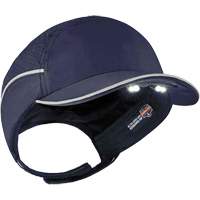 Skullerz&reg; 8965 Lightweight Bump Cap Hat with LED Lighting, Navy Blue Oxford Builders Supplies Inc