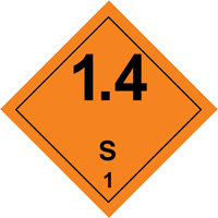 &eacute;tiquettes de manutention de mati&egrave;res dangereuses, 4" lo x 4" la, Noir/orange Oxford Builders Supplies Inc