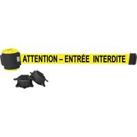 Barri&egrave;re &agrave; fixation murale, Plastique, Fixation magn&eacute;tique, 30', Ruban Jaune Oxford Builders Supplies Inc
