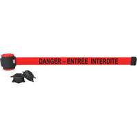 Barri&egrave;re &agrave; fixation murale, Plastique, Fixation magn&eacute;tique, 30', Ruban Rouge Oxford Builders Supplies Inc