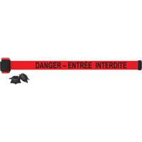 Barri&egrave;re &agrave; fixation murale, Plastique, Fixation magn&eacute;tique, 7', Ruban Rouge Oxford Builders Supplies Inc
