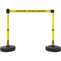 Plus Barrier Post Set, Plastic, 42" H, Yellow Tape, 15' Tape Length Oxford Builders Supplies Inc