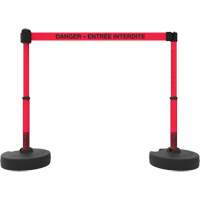 Plus Barrier Post Set, Plastic, 42" H, Red Tape, 15' Tape Length Oxford Builders Supplies Inc