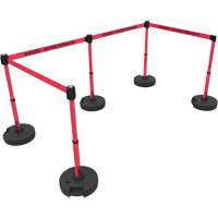 Plus Barrier Post Set, Plastic, 42" H, Red Tape, 15' Tape Length Oxford Builders Supplies Inc