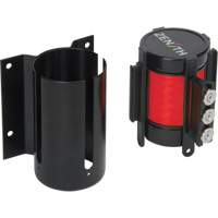Barri&egrave;re &agrave; fixation murale avec ruban magn&eacute;tique, Acier, Fixation par vis, 12', Ruban Rouge Oxford Builders Supplies Inc