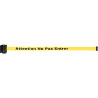 Barri&egrave;re &agrave; fixation murale avec ruban magn&eacute;tique, Acier, Fixation par vis, 7', Ruban Jaune Oxford Builders Supplies Inc