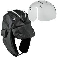 N-Ferno&reg; Zippered Trapper Hat with Bump Cap Insert, Polyurethane/Satin Lining, Medium/Small, Black Oxford Builders Supplies Inc