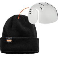 N-Ferno&reg; Zippered Rib Knit Beanie Hat with Bump Cap Insert, One Size, Black Oxford Builders Supplies Inc