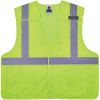 GloWear 8217BA Breakaway Mesh Safety Vest, High Visibility Lime-Yellow, Medium/Small, Polyester Oxford Builders Supplies Inc