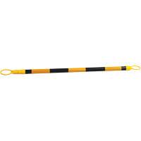 Retractable Cone Bar, 7'2" Extended Length, Black/Yellow Oxford Builders Supplies Inc