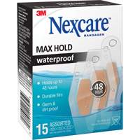 Nexcare Max-Hold Waterproof Bandages, Assorted, Plastic, Sterile Oxford Builders Supplies Inc
