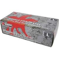 Gants jetables NitriShield Stealth Extra, Grand, Nitrile, 6 mils, Sans poudre, Noir Oxford Builders Supplies Inc