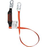 Titan Shock-Absorbing Lanyard, 6', Locking Snap Hook Center, Locking Snap Hook Leg Ends, Polyester Oxford Builders Supplies Inc