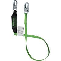Miller&reg; HP Shock-Absorbing Lanyard, 6', Locking Snap Hook Center, Locking Snap Hook Leg Ends, Polyester Oxford Builders Supplies Inc