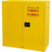 Flammable Storage Cabinet, 30 gal., 2 Door, 43" W x 44" H x 18" D Oxford Builders Supplies Inc