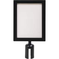 Cadre d'enseigne pour poteau de barri&egrave;re pour le contr&ocirc;le des foules, Noir Oxford Builders Supplies Inc