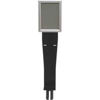 Porte-distributeur/enseigne pour poteaux de barri&egrave;re pour le contr&ocirc;le des foules, Noir Oxford Builders Supplies Inc
