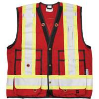 Open Road&reg; Surveyor Vest, Red, Large, Polyester Oxford Builders Supplies Inc