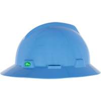 Casque de s&eacute;curit&eacute; &agrave; bord complet V-Gard GREEN avec fentes, R&eacute;pond aux normes CSA type 1, Suspension Rochet Oxford Builders Supplies Inc