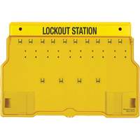 Trilingual Covered Lock Station, None Padlocks, 10 Padlock Capacity, Padlocks Not Included Oxford Builders Supplies Inc