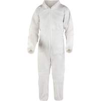 Premium Coveralls, 4X-Large, White, Microporous Oxford Builders Supplies Inc