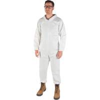 Premium Coveralls, 4X-Large, White, Microporous Oxford Builders Supplies Inc